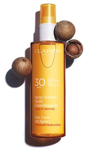 clarins sun care oil spray