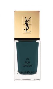 ysl laque couture in fur green