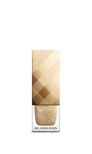 burberry nail polish in gold shimmer