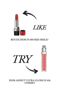 dior lipstick in red smile