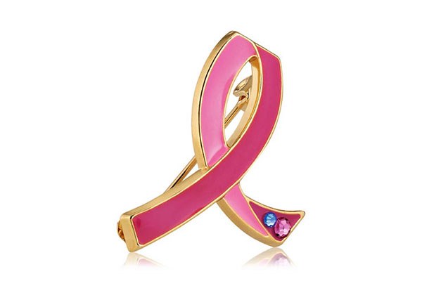 25th commemorative estee lauder pink ribbon pin