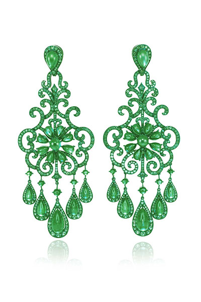 Chopard Red Carpet emerald earrings