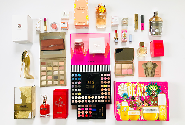 Some of the beauty, skincare and makeup products Dave has given away on social media & his blog