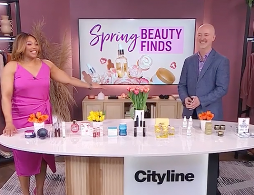 Dave with Tracy Moore on the Cityline set