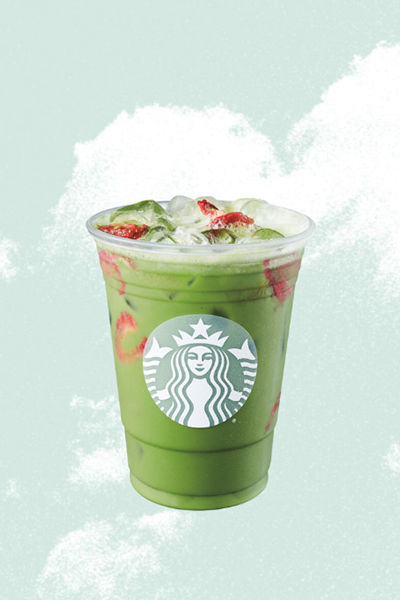 Starbucks Iced Strawberry Oat Match Tea Latte