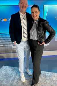 Dave with TV anchor Annette Hamm